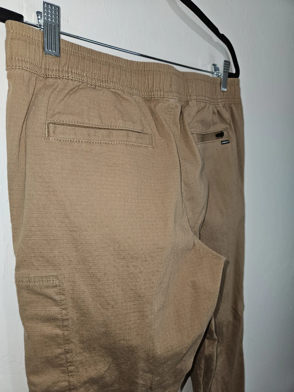 Hurley Men's Tan Drawstring Cargo Pants Size Medium Ripstop Khaki Bottoms